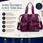 👜Stor vattentät tygväska för kvinnor – rymlig, tre bärsätt & smart fickorganisation – perfekt för jobb, resor & vardag 🧳✨