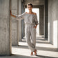 Elegant jumpsuit för damer med axelbar design – bekväm, stilfull och lätt att bära