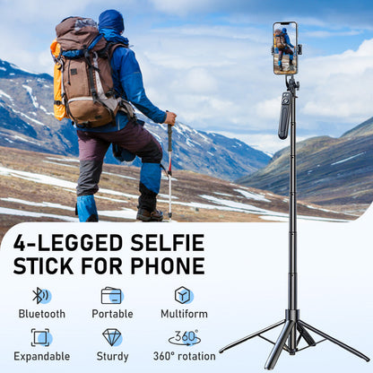 4-bent selfiepinne för telefon