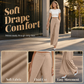 Asymmetriska byxor med hög midja för damer i wrap-stil