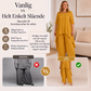 Chic asymmetrisk topp och vida byxor set för kvinnor