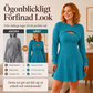 Kvinnors 2-delad ribbstickad outfit