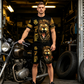🐆Set med T-shirt och shorts för män i ledig stil med djurmotiv