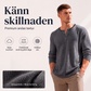 Långärmad Henley-tröja i våffelstickning för män