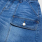 Kvinnors lediga jeansshorts med stretch