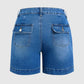 Kvinnors lediga jeansshorts med stretch