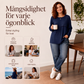 Damtopp med rundhals och texturerad patchwork