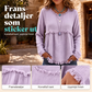 Kvinnors vintage topp med fransar, ledig stil