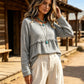 Kvinnors vintage topp med fransar, ledig stil