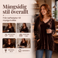 Damtopp i sammet med V-ringning och långa ärmar