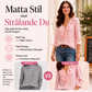 Elegant V-ringad blus med volanger för kvinnor