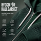 Herrhoodtröja med hel dragkedja och våffelstickning
