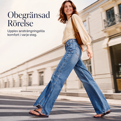 👖Höga midja vida jeans för kvinnor