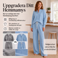 Set med våffelstickad loungewear för kvinnor