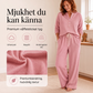 Set med våffelstickad loungewear för kvinnor
