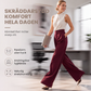 Damkavajbyxor med hög midja och elastisk baksida