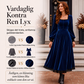 Kvinnors vintageklänning i sammet med fyrkantig halsringning