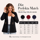 💰 Halva priset! 👚 Ribbad kofta för kvinnor – mjuk stretchig kvalitet, skön passform, värmer skönt, passar till jeans eller kjol, enkel att styla för vardag och fest. ✨
