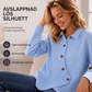 Damstickad topp med oregelbunden fåll och knappar