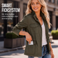 Damjacka i utility-stil med fickor