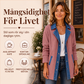 Kvinnors ledig jacka i patchwork av denim