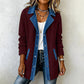 Kvinnors ledig jacka i patchwork av denim