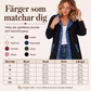 Kvinnors ledig jacka i patchwork av denim