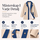 Kvinnors ledig jacka i patchwork av denim