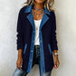 Kvinnors ledig jacka i patchwork av denim