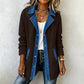 Kvinnors ledig jacka i patchwork av denim