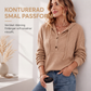 Damens ledig ribbad stickad pulloverhuva