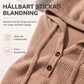 Damens ledig ribbad stickad pulloverhuva