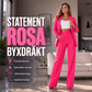 Kvinnors eleganta kavaj och raka byxor set