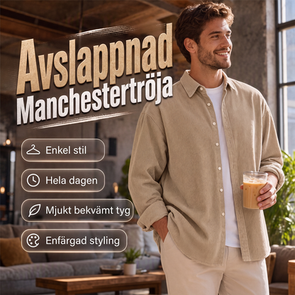 ⏳ Het erbjudande! |Herr ledig manchesterkjorta med knappar