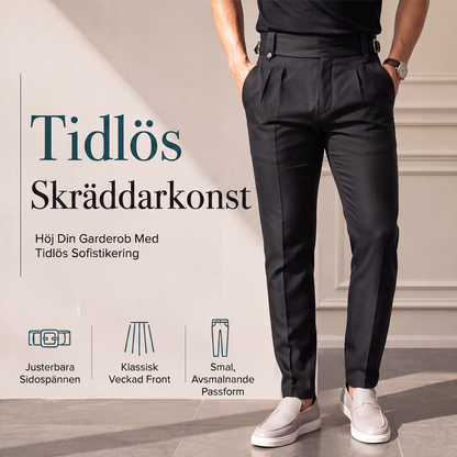 Klassiska slim fit fritidsbyxor för män