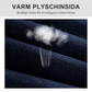 Herrarnas Varmfodrade Jeans – Bekväma Raka Vinterjeans med Mjuk Insida