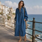 🍂Nya höstnyheter|Elegant Denimskjortklänning för Dam – Bekväm Oversized Passform med Tidlös Stil