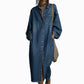 🍂Nya höstnyheter|Elegant Denimskjortklänning för Dam – Bekväm Oversized Passform med Tidlös Stil