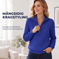 Kvinnors sweatshirt i kabelstickad design med halv dragkedja