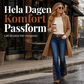 Kvinnors retro-klockisjeans med bohemiskt tryck