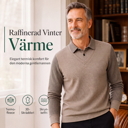 Långärmad tröja för män i falsk tvådelad design