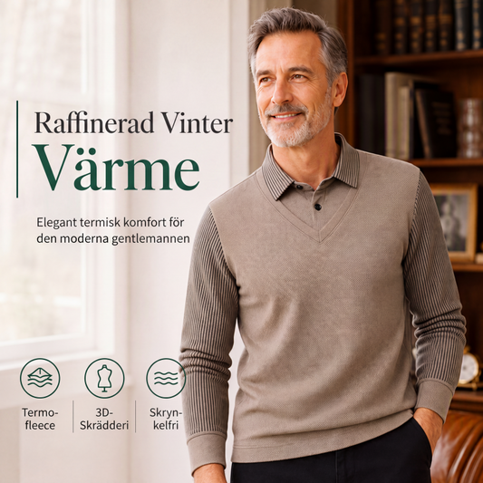 Långärmad tröja för män i falsk tvådelad design