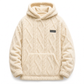 Herrluva med fleecefoder för vinter, jacquardmönstrad, långärmad pullover-tröja för avslappnad utomhusbruk