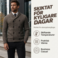 📢🎉50 % rabatt!!!🛍️✨Stickad kofta för herrar med sjalkrage och dubbelknappning