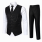Herrar Slim Fit 3-delad formell kostymset