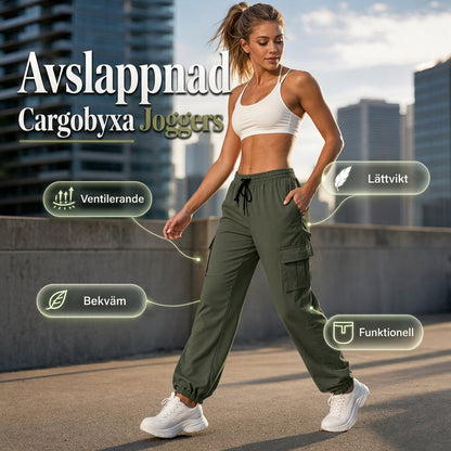 Damavslappnade cargojoggers