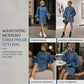 ✨ Ny höststil 💙 Oversized miniklänning i denim för damer med krage – bekväm passform, trendig och avslappnad chic