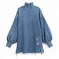 ✨ Ny höststil 💙 Oversized miniklänning i denim för damer med krage – bekväm passform, trendig och avslappnad chic