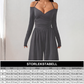 Elegant djup V-ringad jumpsuit med halterneck för kvinnor