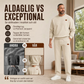 Set för män: Jacquard-bokstäver sweatshirt och byxor med dragsko